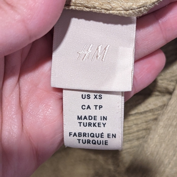 H&M flowy dress poufy sleeve oversized size XS - Picture 3 of 3